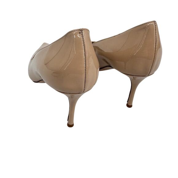 Marion Parke Classic Pump‎ 70 Powder Patent Nude Pointed Pump EU 38 - Picture 14 of 15